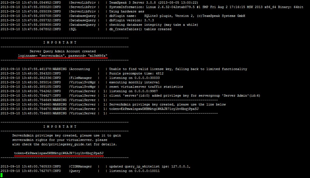 Расширенная настройка TeamSpeak3 Server - Sysadmin notes